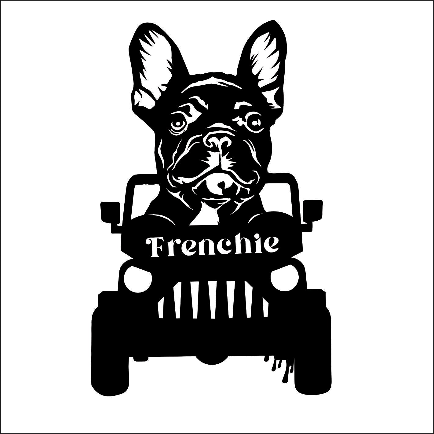 FRENCHIE DOG Off road Vinyl Decal Sticker