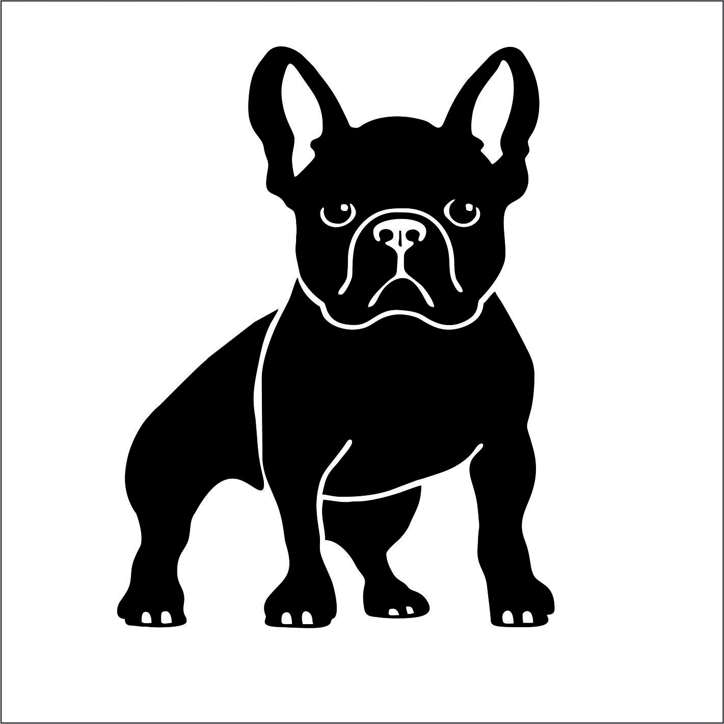 FRENCHIE DOG Jeep Vinyl Decal Sticker