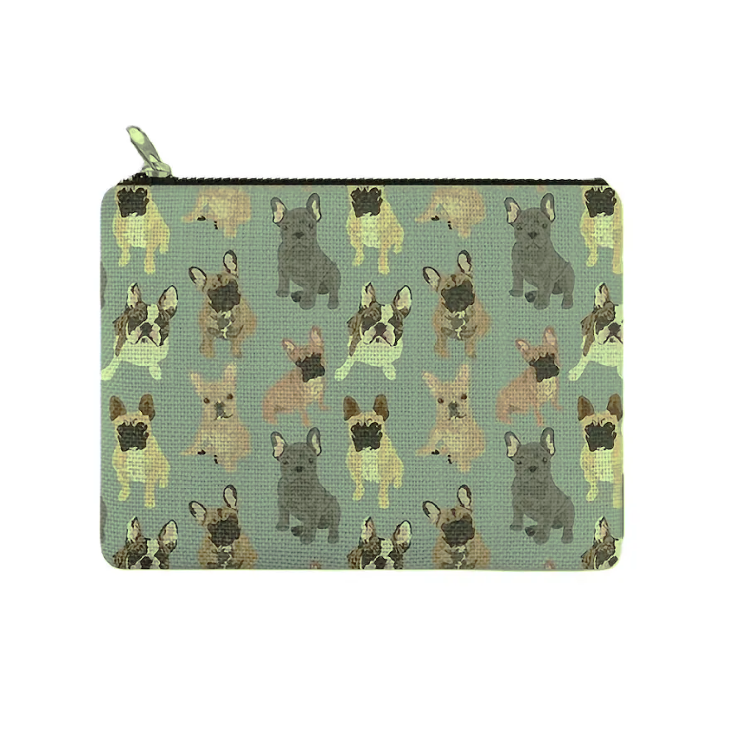 make up bag or pencil case with a vintage frenchie french bulldog design