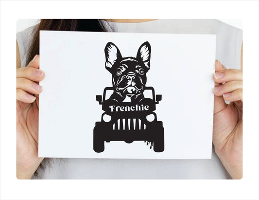 FRENCHIE DOG Off road Vinyl Decal Sticker  FREE shipping