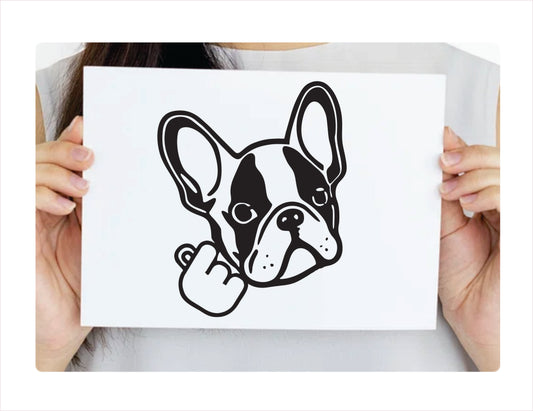Frenchie Heart Vinyl Decal  FREE shipping