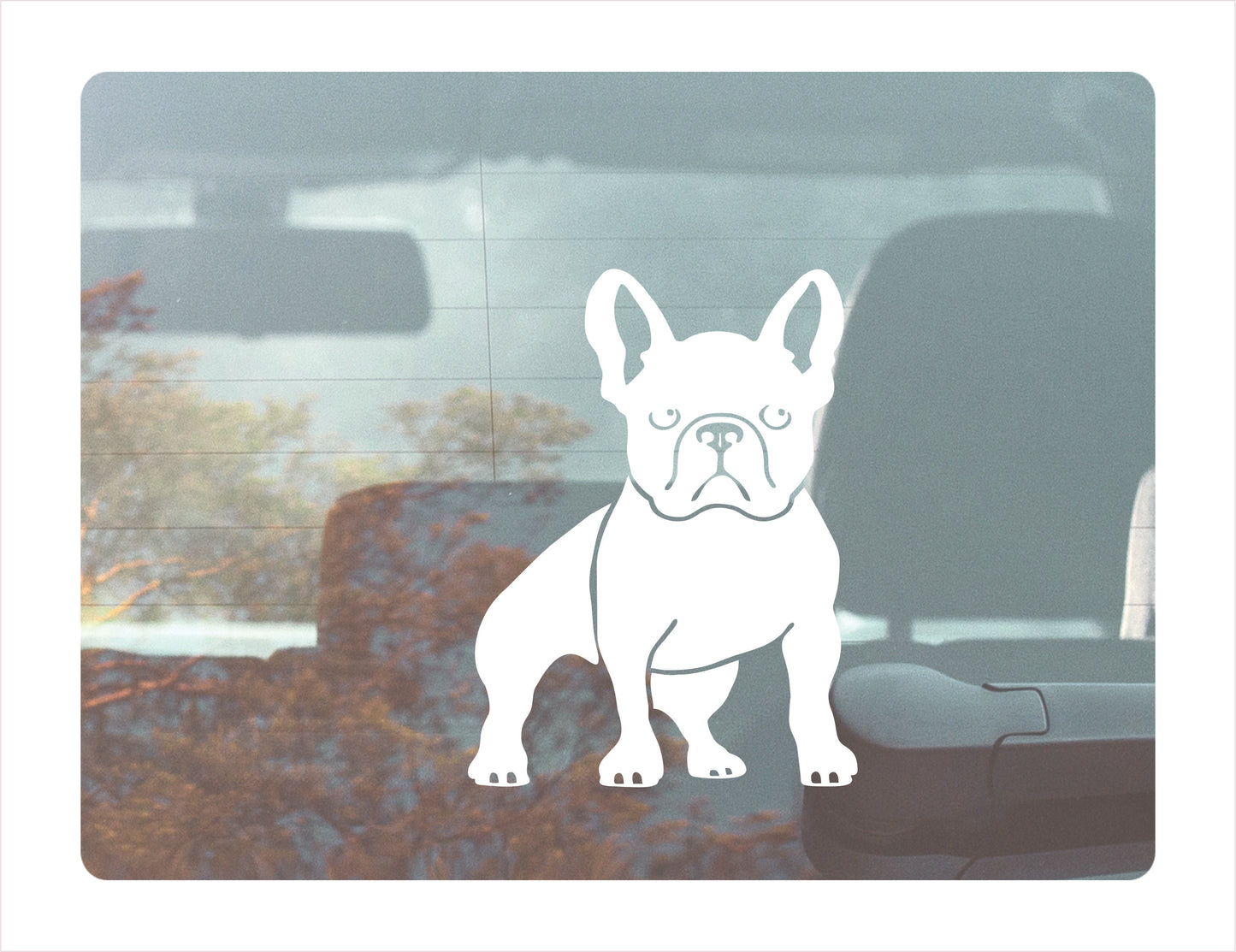 FRENCHIE DOG Jeep Vinyl Decal Sticker FREE shipping