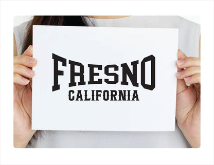 Fresno California black Decal Sticker