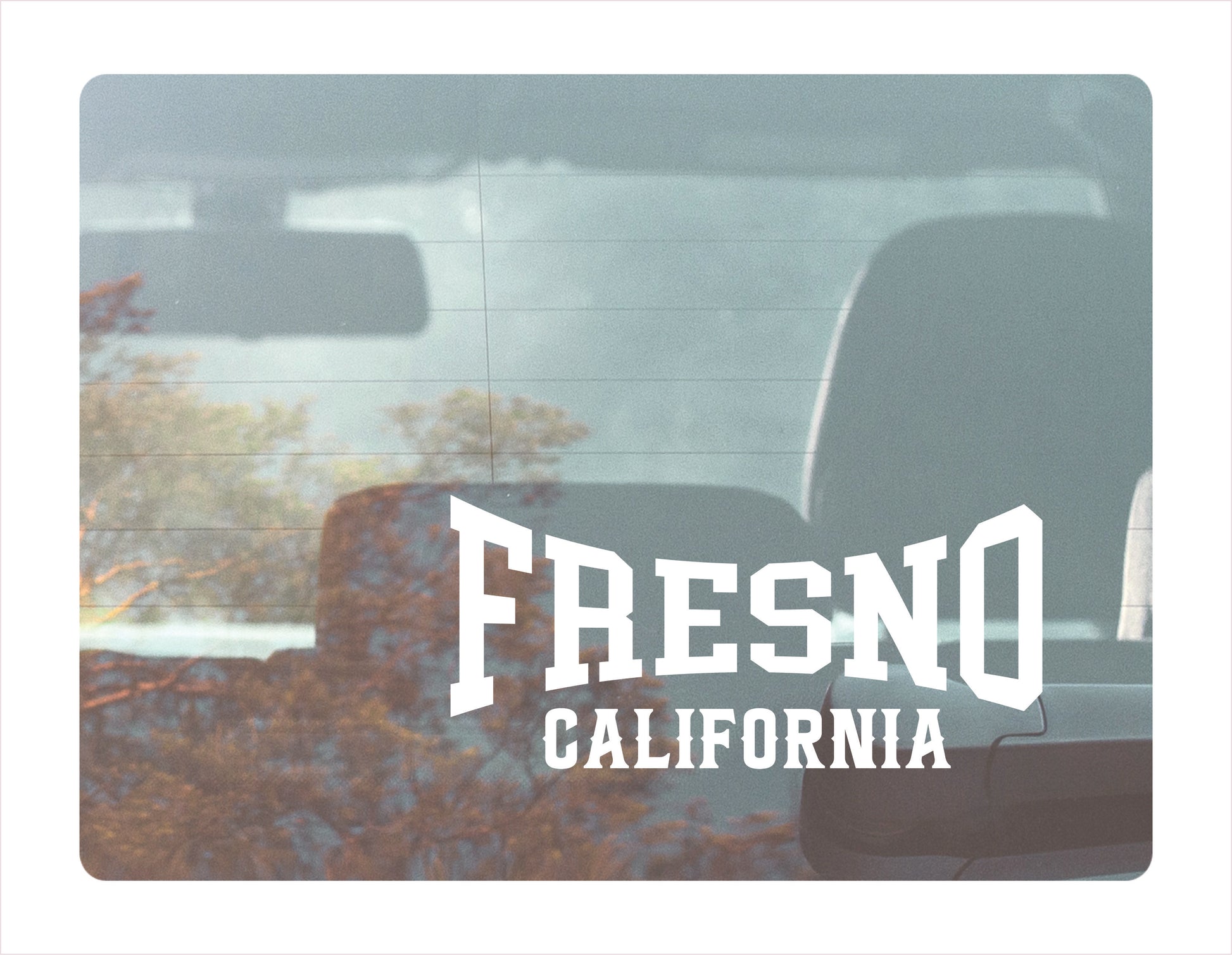 Fresno California white Decal Sticker 