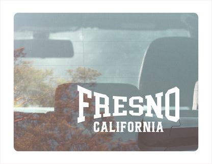 Fresno California white Decal Sticker 