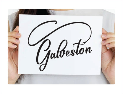Galveston Fishing Decal Sticker - FREE shipping