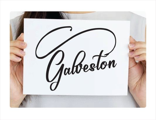 Galveston Fishing Decal Sticker - FREE shipping