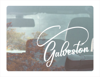 Galveston Fishing Decal Sticker - FREE shipping