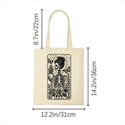 Gardening queen skull gothic tote bag 2