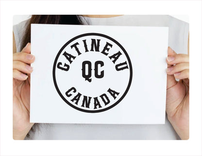Gatineau Quebec Canada Black Decal Sticker