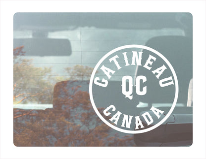 Gatineau Quebec Canada White Decal Sticker