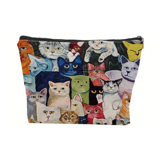 Cat makeup bag, cat pencil pouch