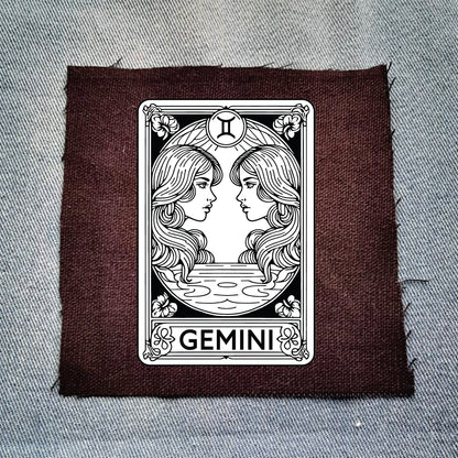 Gemini Zodiac Black Patch