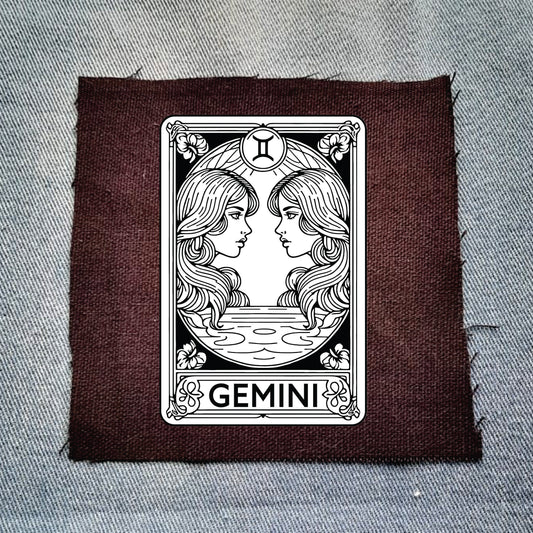Gemini Zodiac Black Patch