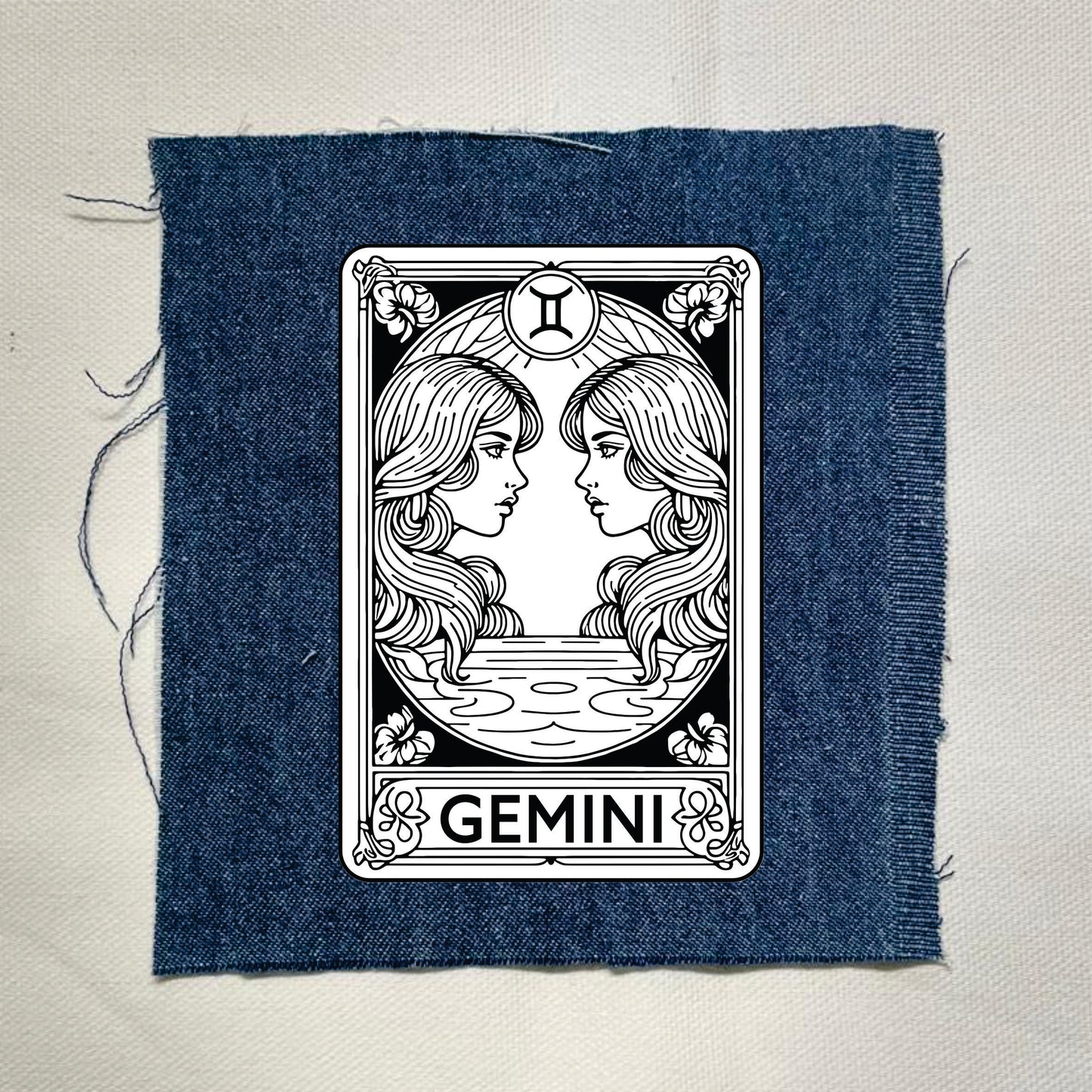 Gemini Zodiac Light Denin Patch