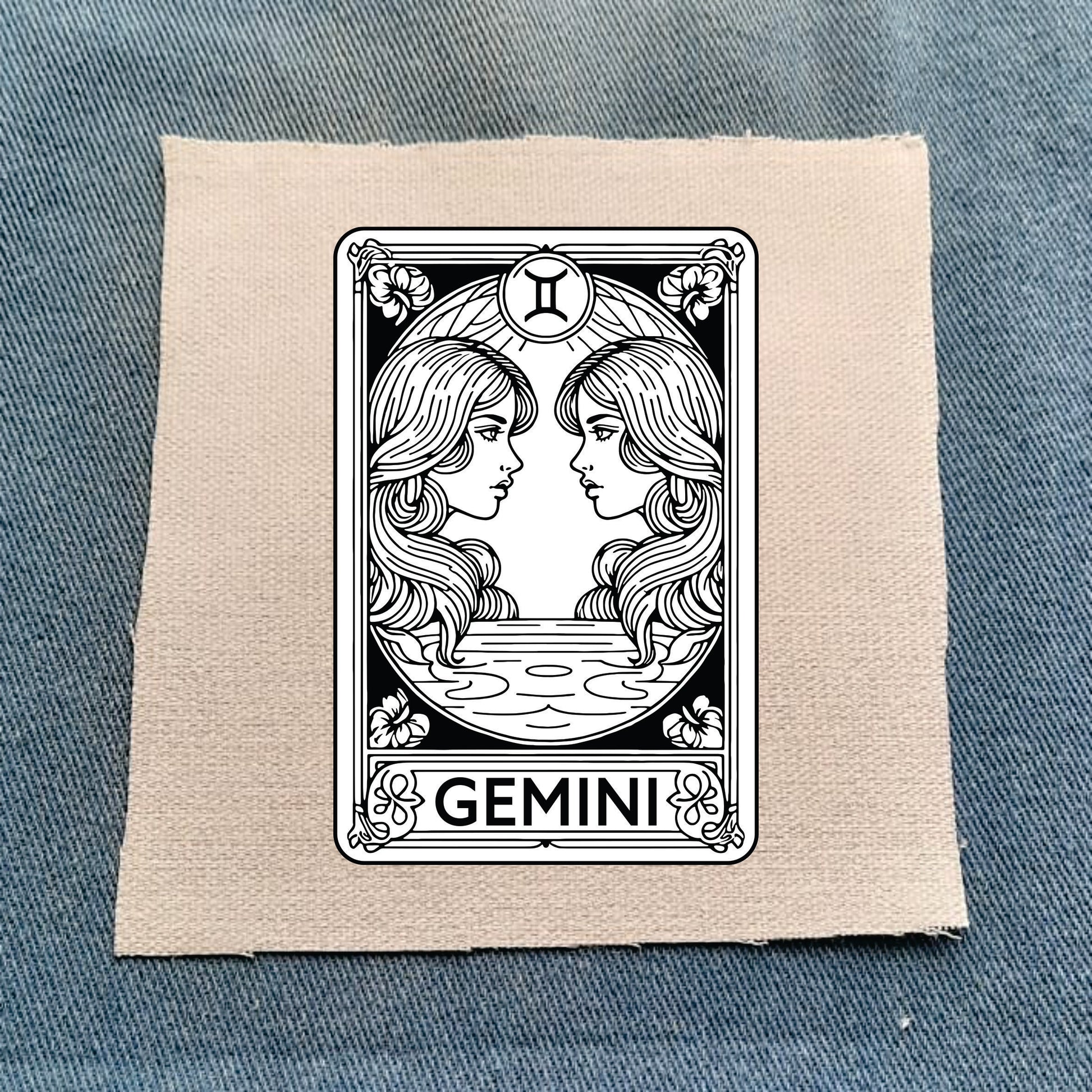 Gemini Zodiac White Patch