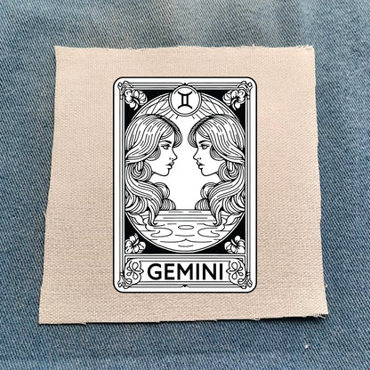 Gemini Zodiac White Patch