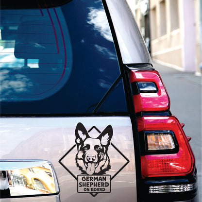 German Shepherd on board Decal Sticker