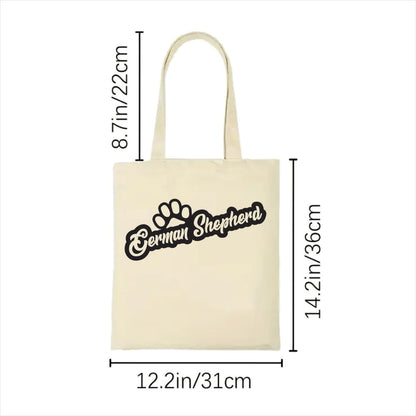 German shepherd paw tote bag 2