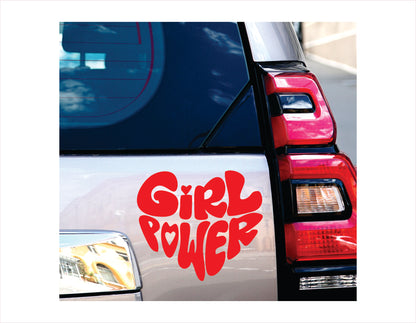 Girls Power Red Vinyl Decal Sticker