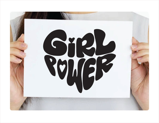 Girls Power Black Vinyl Decal Sticker