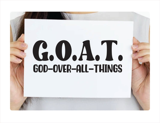 G.O.A.T. God Over All Things Decal Sticker - FREE shipping