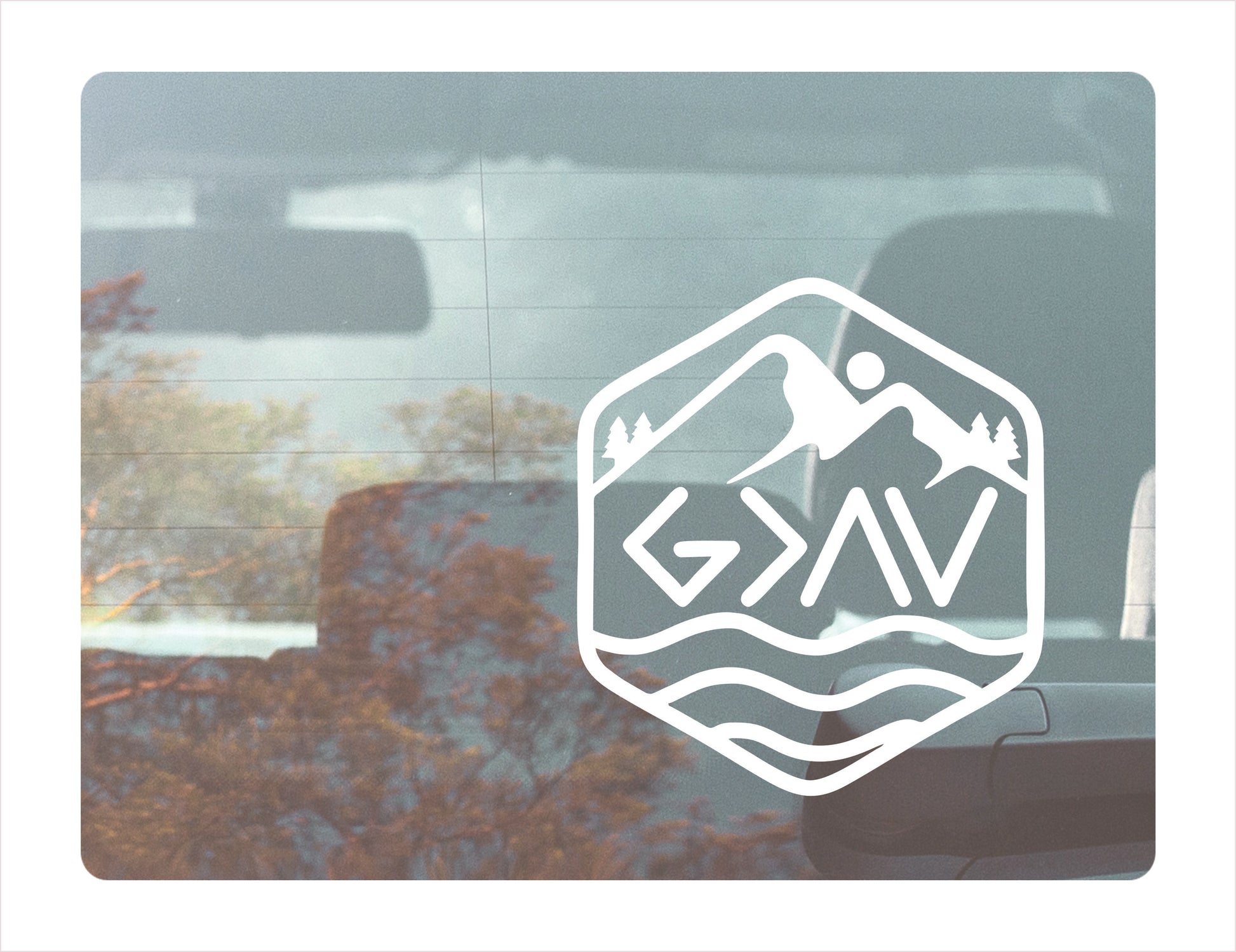 God is Greatest White Vinyl Decal Sticker