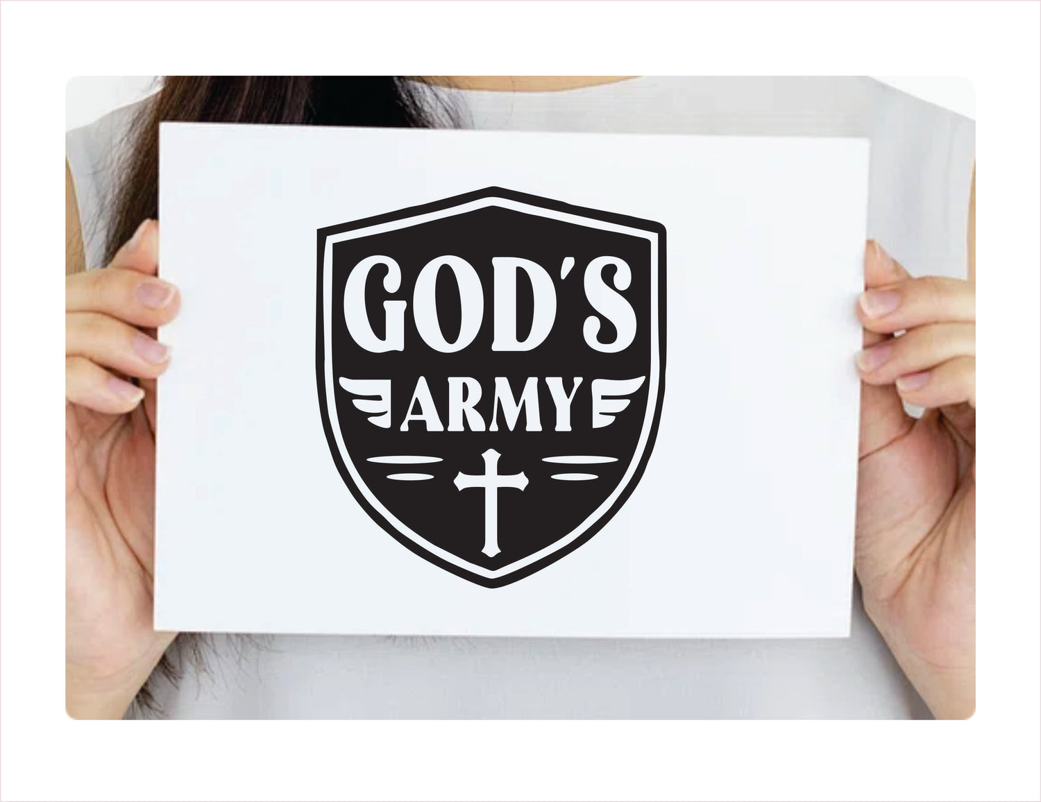 God's army black decal sticker 