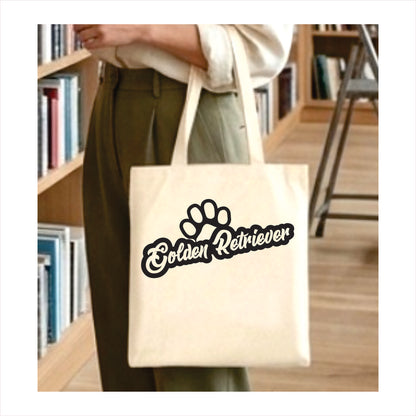 Golden retriever paw tote bag 1