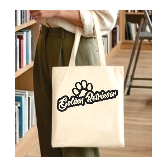 Golden retriever paw tote bag 1