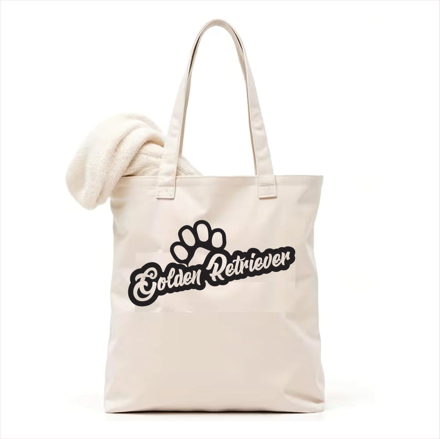 Golden retriever paw tote bag 3