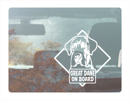 Great Dane on board Decal Sticker  FREE shipping