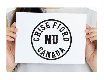 Grise Fiord Nunavut Canada Black Decal Sticker