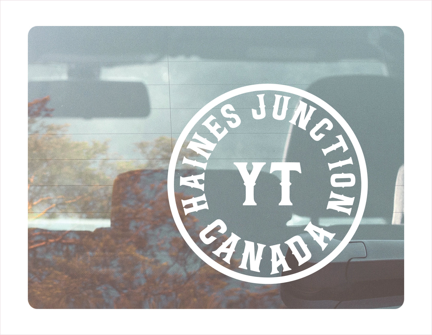 Haines Junction Yukon Canada White Decal Sticker