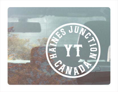 Haines Junction Yukon Canada White Decal Sticker