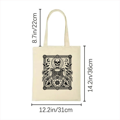 Hamburger skull gothic tote bag 2