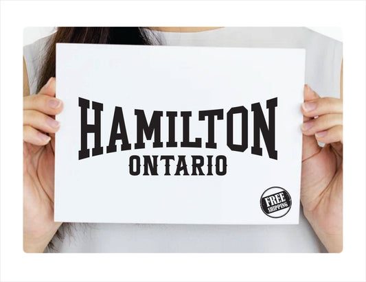 Hamilton Ontario black Decal Sticker