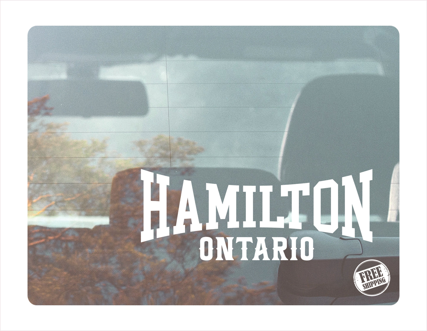 Hamilton Ontario white Decal Sticker