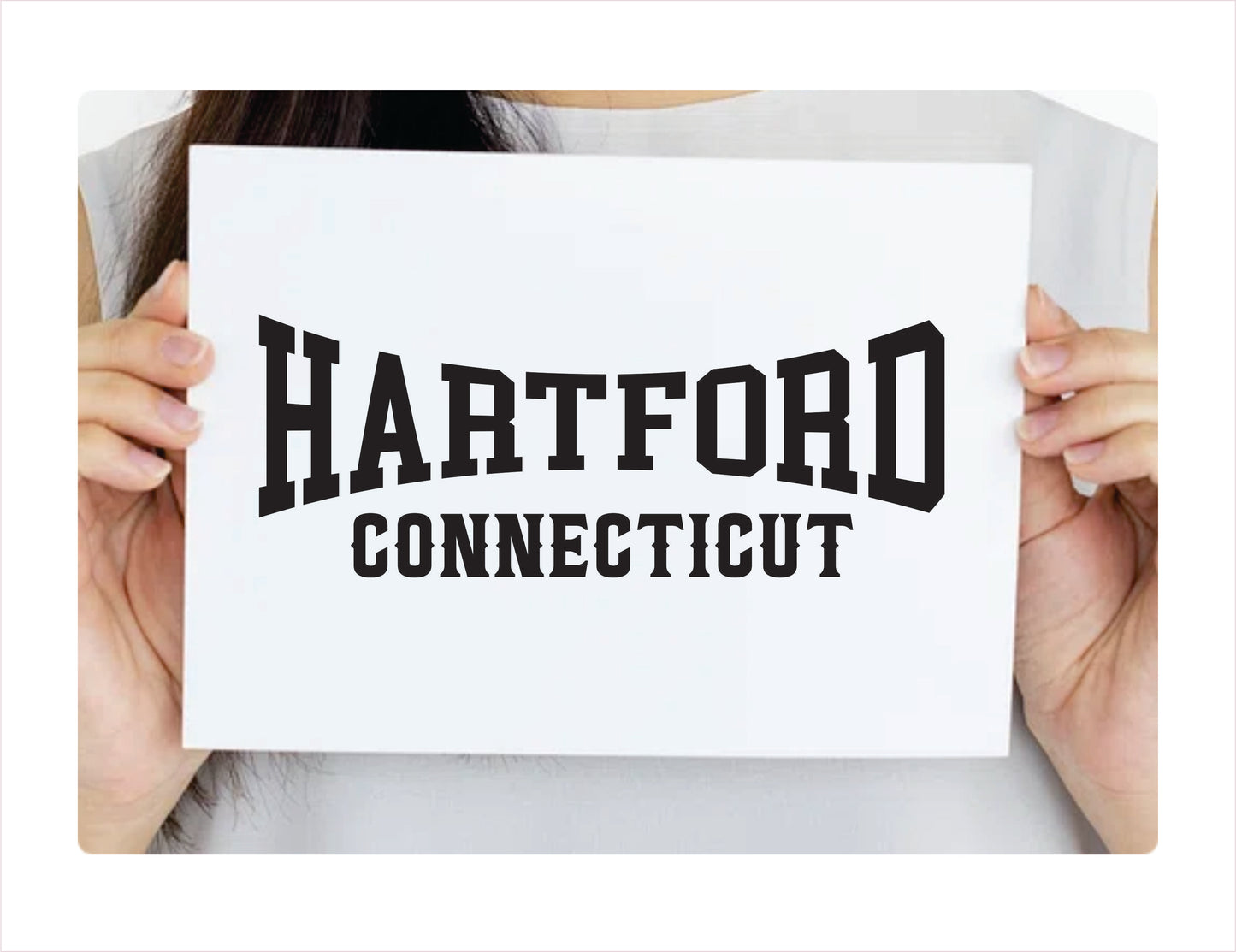 Hartford Connecticut black Decal Sticker