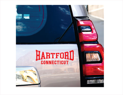 Hartford Connecticut red Decal Sticker