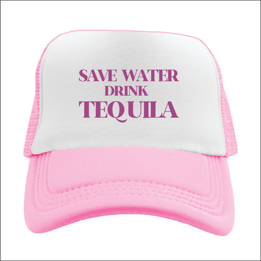 Save water drink tequila trucker hat