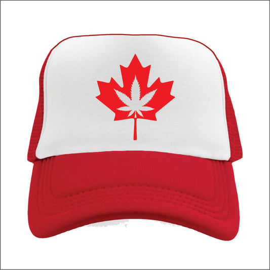 Cannabis Canadian Symbol Trucker Hat