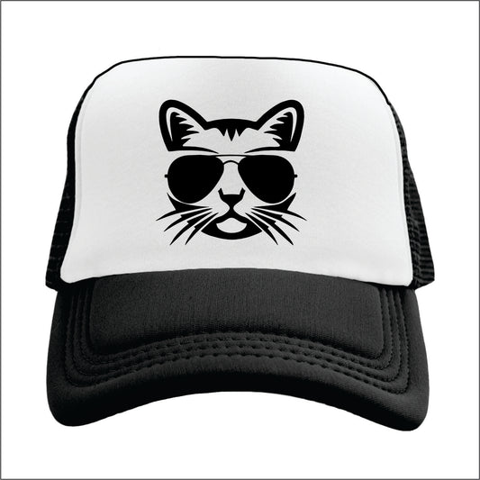 Cat Glasses Trucker Hat