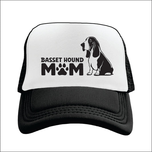 Basset Hound Mom Trucker Hat