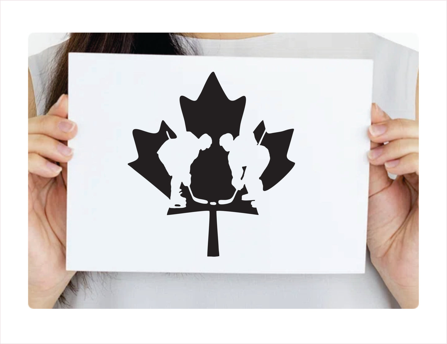 Canada Hockey Black Decal Sticker