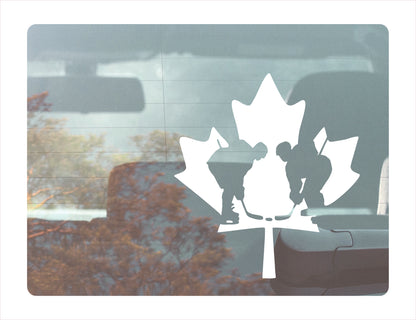 Canada Hockey White Decal Sticker