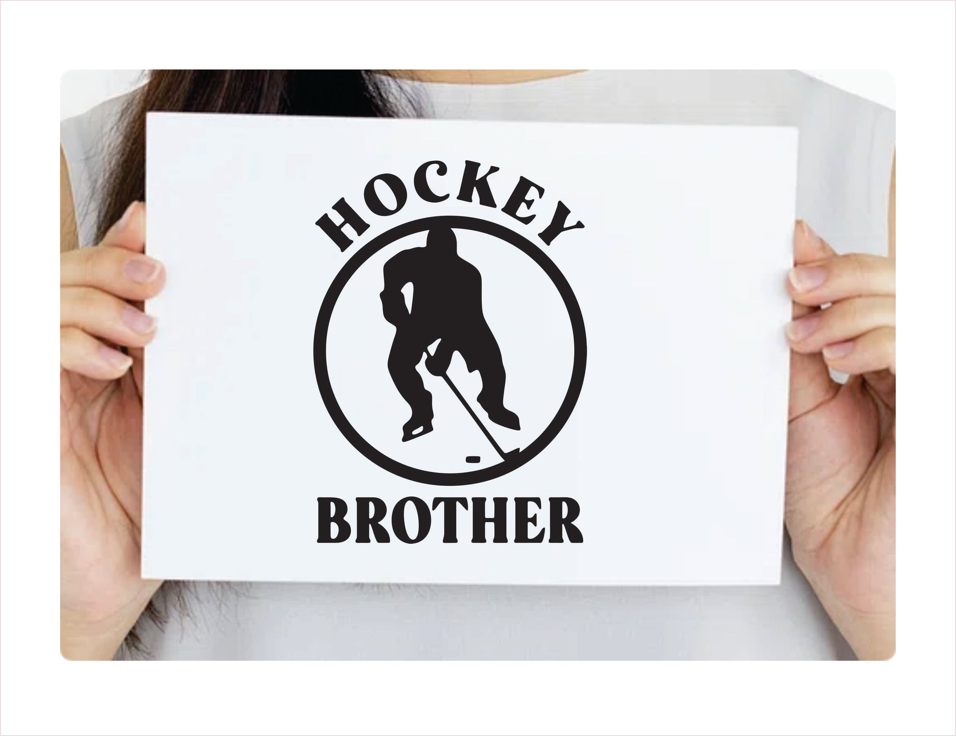 Hockey Brother Black Decal Sticker