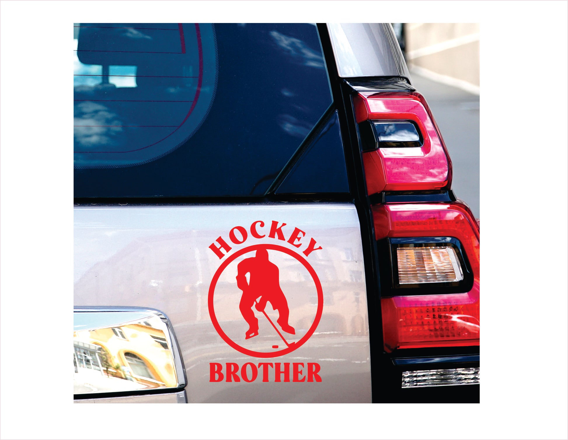 Hockey Brother Red Decal Sticker