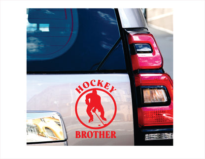 Hockey Brother Red Decal Sticker