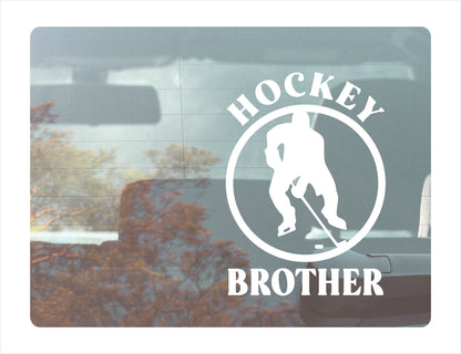 Hockey Brother White Decal Sticker